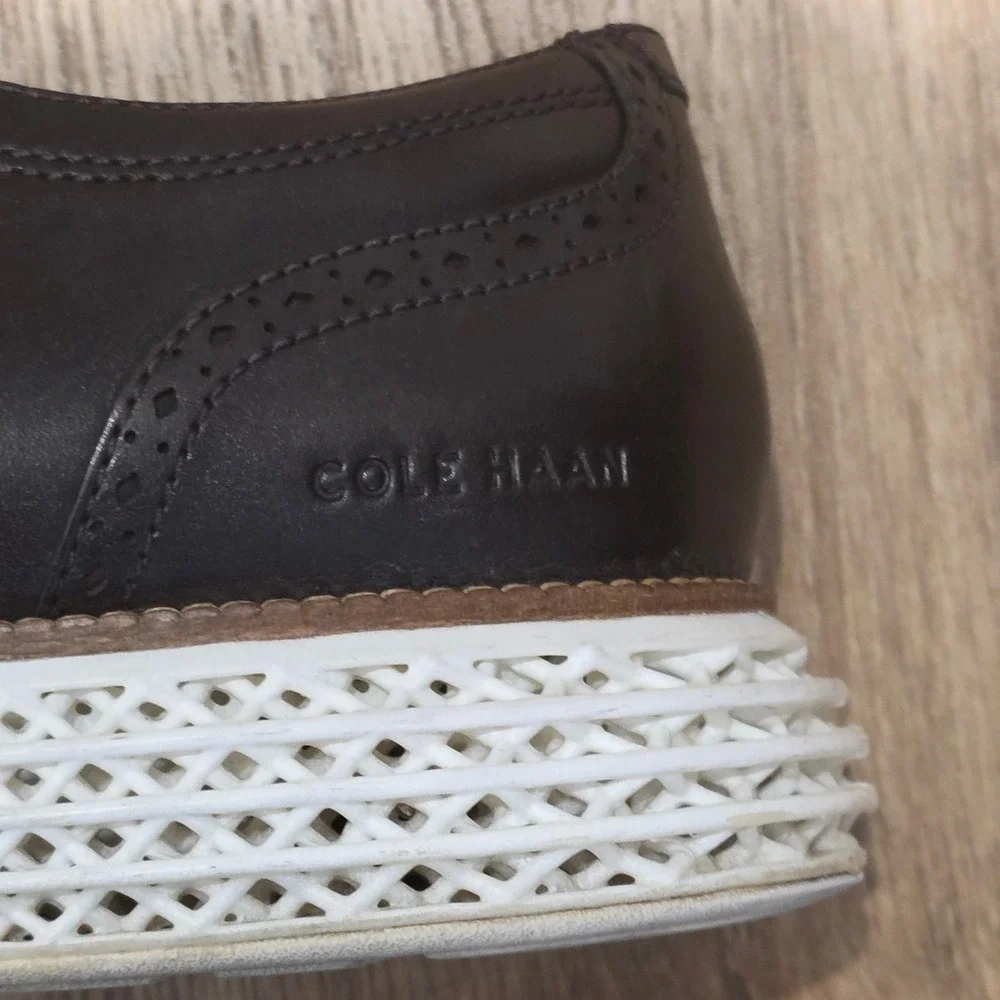 Cole Haan OriginalGrand Wingtip Oxford Dark Brown Leather‎ Sz 13 Mens Shoes